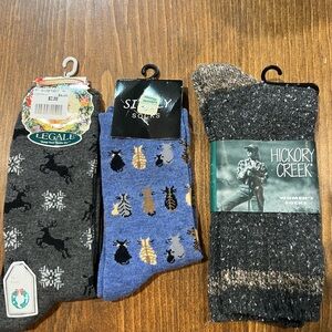 Women’s Black & Blue Novelty Socks Pack - Legale, Silky, Hickory Creek